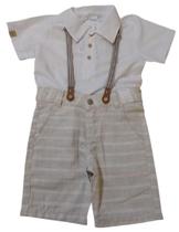 Conjunto Menino Camisa Branca + Bermuda Linho Paraiso 15568 Conjunto Menino Camisa Branca + Bermuda Linho Paraiso 15568