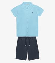 Conjunto Menino Camisa Com Bermuda Trick Nick Azul Conjunto Menino Camisa Com Bermuda Trick Nick Azul