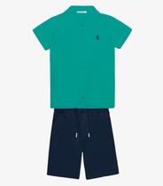 Conjunto Menino Camisa Com Bermuda Trick Nick Verde