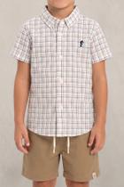Conjunto Menino Camisa em Xadrez e Bermuda Onda Marinha