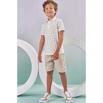 Conjunto Menino Camisa Polo Meia Malha e Bermuda Rivera LucBoo Conjunto Menino Camisa Polo Meia Malha e Bermuda Rivera LucBoo