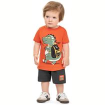 Conjunto Menino Camiseta Algodão Bermuda Moletinho Tricô