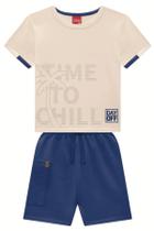 Conjunto Menino Camiseta Estampa Relevo Bermuda Moletom Kyly Conjunto Menino Camiseta Estampa Relevo Bermuda Moletom Kyly