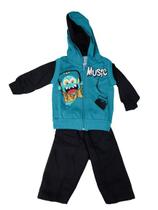 Conjunto menino casaco com capuz e calça abrange tam p
