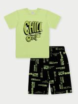 Conjunto Menino Chill Out Verde Flour Abrange Conjunto Menino Chill Out Verde Flour Abrange