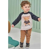 Conjunto Menino de Blusão em Moletom e Calça Skinny Luc Boo Conjunto Menino de Blusão em Moletom e Calça Skinny Luc Boo