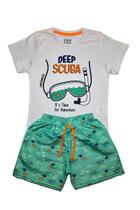 Conjunto Menino Deep Scuba Branco Ser Menor