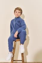 Conjunto Menino em Pelo Soft Inverno Azul Divertto