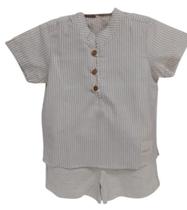 Conjunto Menino Festa Camisa Bermuda Linho Lessa Kids B9182 Conjunto Menino Festa Camisa Bermuda Linho Lessa Kids B9182