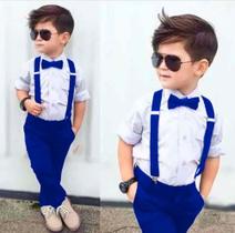Conjunto Menino Festa Page Social Bebe suspensório Gravata Conjunto Menino Festa Page Social Bebe suspensório Gravata