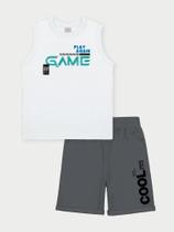 Conjunto Menino Game Branco Abrange