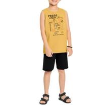 Conjunto Menino Game Regata e Shorts - Rei Rex