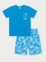 Conjunto Menino Hawaii Azul Abrange Conjunto Menino Hawaii Azul Abrange