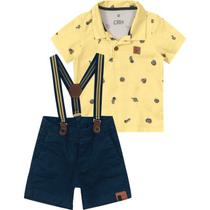 Conjunto Menino Infantil e Suspensório Carinhoso Ref. 89120