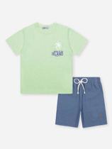 Conjunto Menino Island Verde Divertto Conjunto Menino Island Verde Divertto