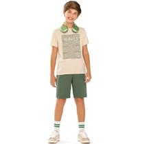 Conjunto Menino Juvenil AND.GO Algodão c/ Estampa Relevo e B Conjunto Menino Juvenil AND.GO Algodão c/ Estampa Relevo e B