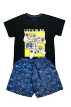 Conjunto Menino Lets Play Preto Ser Menor