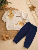 Conjunto menino Livy baby tigre hello friend blusão e calça Conjunto menino Livy baby tigre hello friend blusão e calça