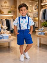 Conjunto Menino Luxuoso Infantil Temático Mickey Baby + Bermuda Azul Conjunto Menino Luxuoso Infantil Temático Mickey Baby + Bermuda Azul