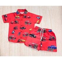 Conjunto Menino Mauricinho Carros ( Vermelho) Conjunto Menino Mauricinho Carros ( Vermelho)