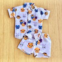 Conjunto Menino Mauricinho Temático Bolofofo Branco Conjunto Menino Mauricinho Temático Bolofofo Branco
