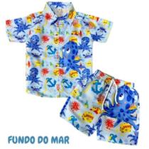 Conjunto Menino Mauricinho Temático Fundo do Mar