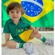 Conjunto Menino Mauricinho Verde Brasil Conjunto Menino Mauricinho Verde Brasil