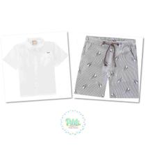 Conjunto Menino Milon Camisa em Tricoline e Bermuda em Sarja Conjunto Menino Milon Camisa em Tricoline e Bermuda em Sarja