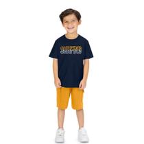 Conjunto Menino Milon Camiseta Algodão c/ Bordado Surfing e Bermuda Gorgurinho