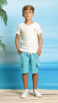 Conjunto menino modinha camiseta e bermuda Lessa Conjunto menino modinha camiseta e bermuda Lessa
