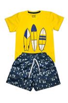 Conjunto Menino Pranchas Amarelo Ser Menor