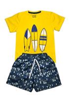 Conjunto Menino Pranchas Amarelo Ser Menor