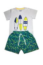 Conjunto Menino Pranchas Branco Ser Menor