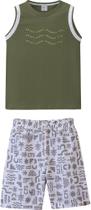 Conjunto Menino Reagta e Bermuda Malwee Kids Verde 6 Conjunto Menino Reagta e Bermuda Malwee Kids Verde 6