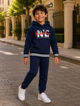 Conjunto menino Rei rex Blusão brooklyn com capuz e calça