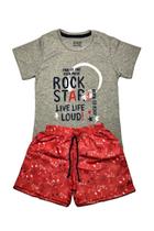 Conjunto Menino RockStar Mescla Ser Menor