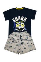 Conjunto Menino Shark Teritory Marinho Ser Menor