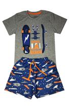 Conjunto Menino SkateBeach Mescla Ser Menor