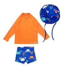 Conjunto Menino Sunga Praia + Chapéu Proteção Solar Uv
