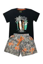 Conjunto Menino Surf Club Preto Ser Menor