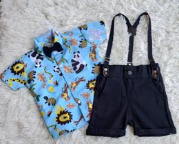 Conjunto Menino Temático Luxo Safari +Bermuda RF06 Conjunto Menino Temático Luxo Safari +Bermuda RF06