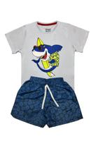 Conjunto Menino Tubarão Branco Ser Menor