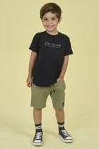 Conjunto Menino Verão Camiseta Short com Textura Ok Friends Conjunto Menino Verão Camiseta Short com Textura Ok Friends