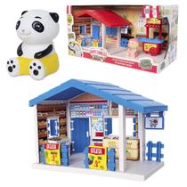 Conjunto Mercadinho Happy Families Mercado Cenário De Brinquedo Miniatura - Samba Toys