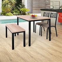 Conjunto Mesa 110x72cm 1 Banco Mega 2 Cadeiras Jade