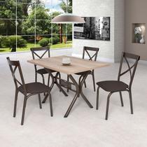 Conjunto Mesa 120cm com 4 Cadeiras Karina X