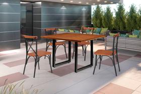 Conjunto Mesa 120x90cm com 4 Cadeiras Laís Art & Luxo