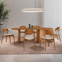 Conjunto Mesa 180cm X 80cm Tampo Mdf Canto Copo 6 Cadeiras Celeste Conjunto Mesa 180cm X 80cm Tampo Mdf Canto Copo 6 Cadeiras Celeste