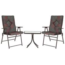 Conjunto Mesa + 2 Cadeiras Kairos K3, Grafite Mor