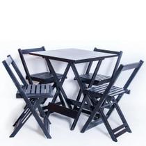 Conjunto Mesa 70x70 4 Cadeiras Dobrável Tabaco Ref. W70.4T Conjunto Mesa 70x70 4 Cadeiras Dobrável Tabaco Ref. W70.4T